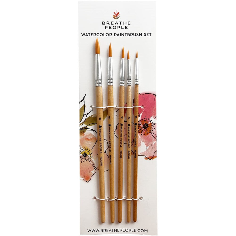 Breathe People Watercolor Paintbrush Set (5 pcs)