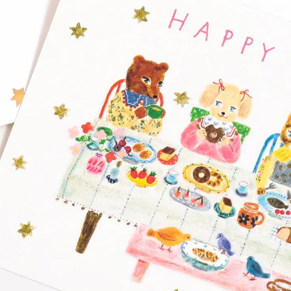 Her Winter Flowers Birthday Card - Special Day! (1 pc) - product shown up close.