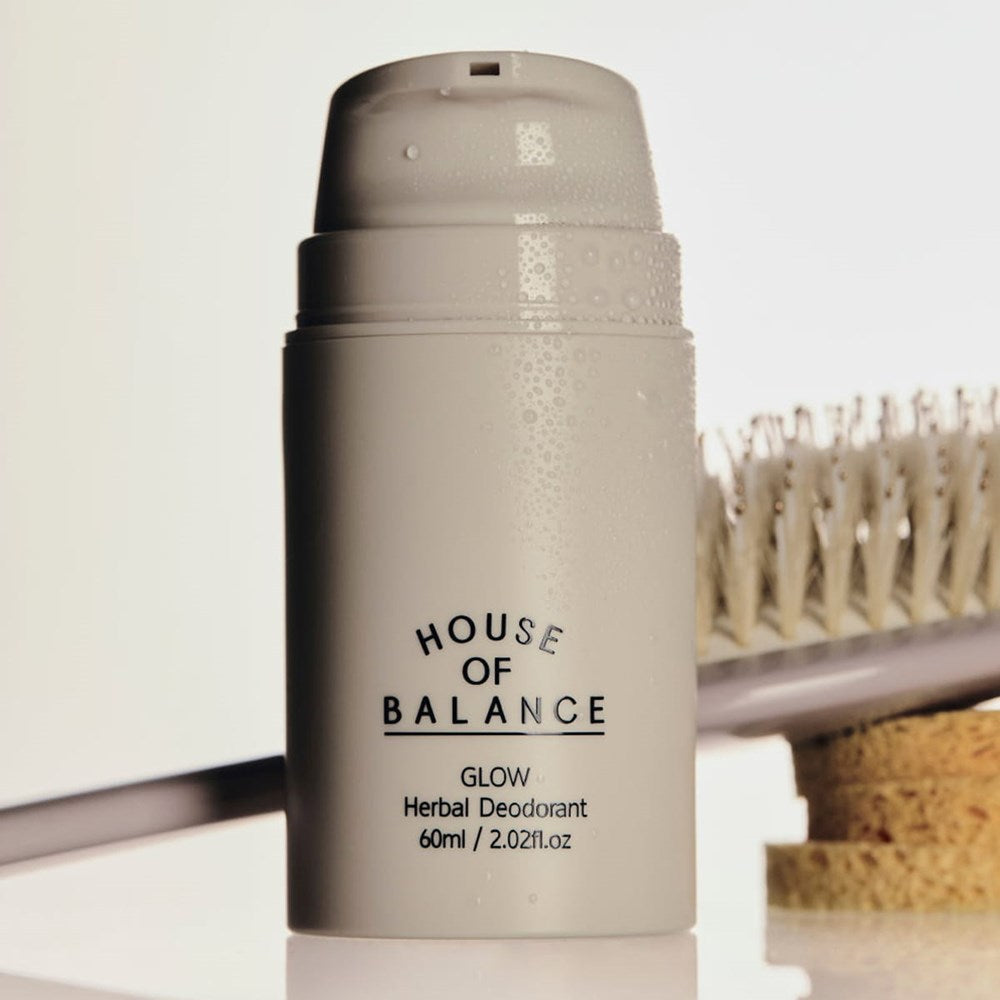 House of Balance Glow Herbal Deodorant (60 ml) - product shown up close.