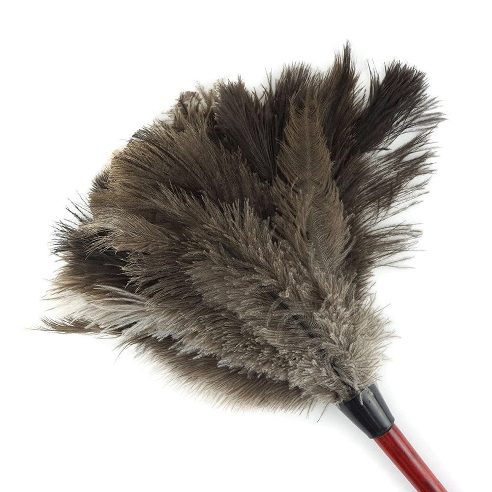 Zucker Feather Products Feather Duster With Wooden Handle (1 pc) - product shown up close.