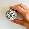 Hiro Wood Bowl Pin Cushion (1 pc) - product shown being held. 