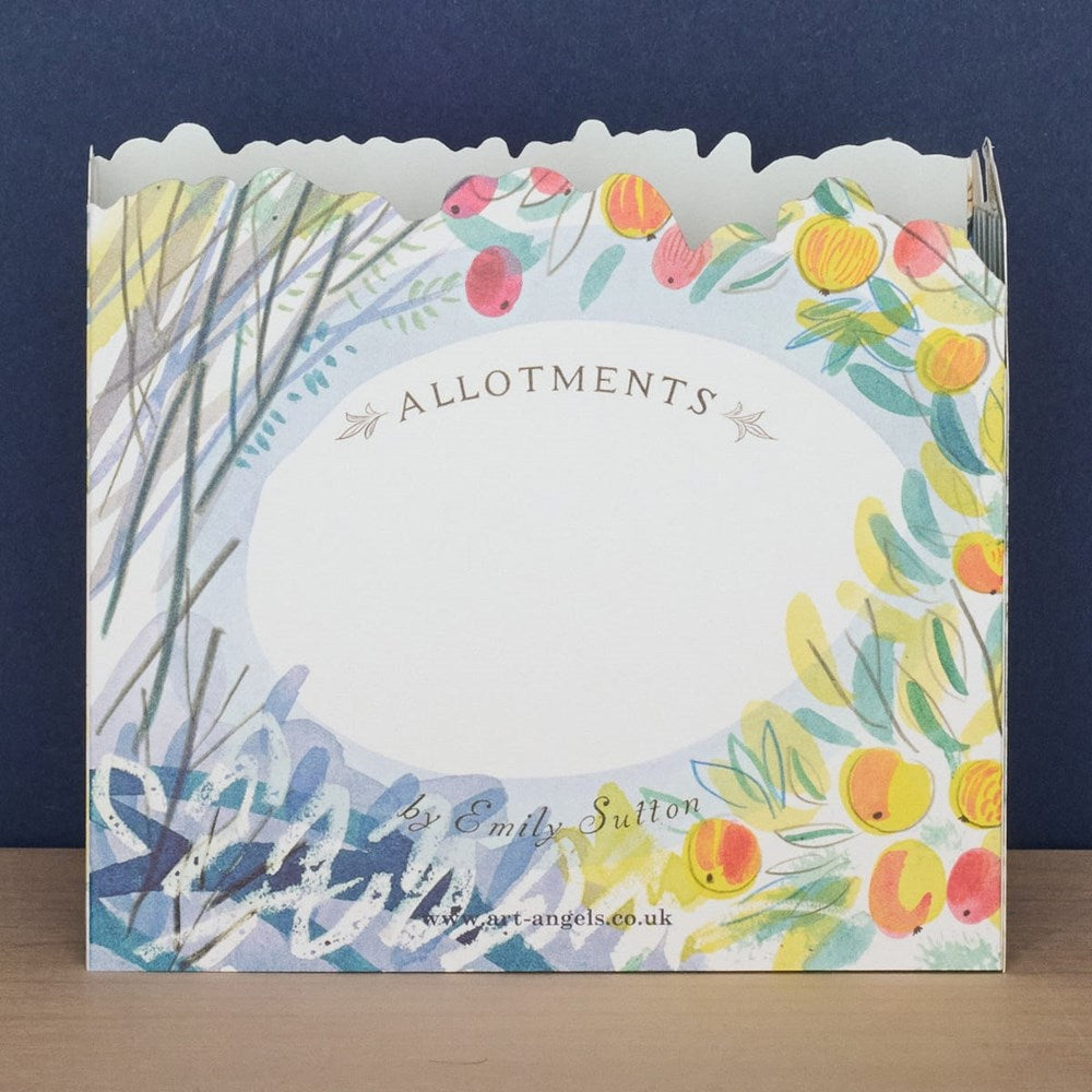 Art Angels Orchard Allotment Die Cut Card (1 pc) - product shown from back.