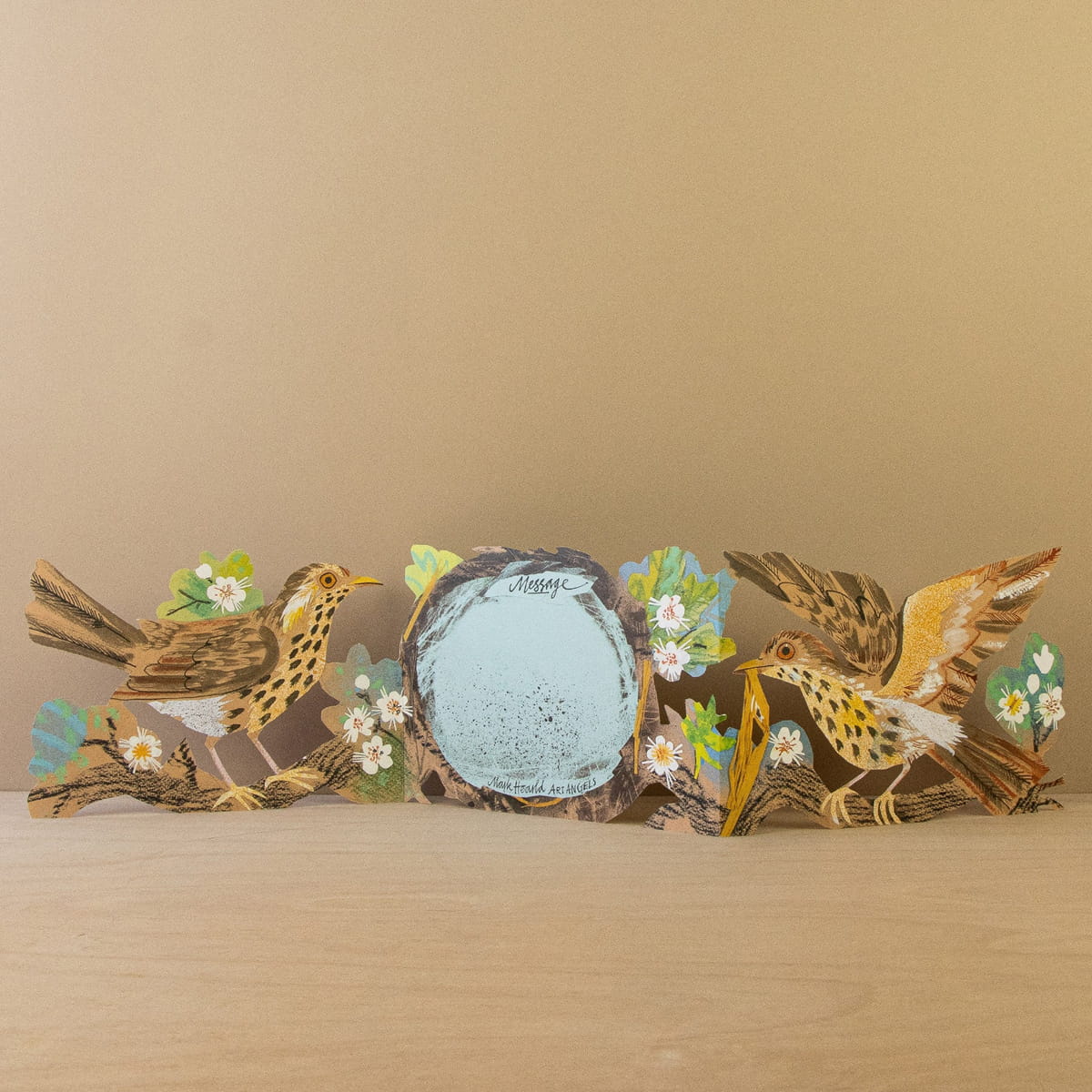 Art Angels Three Fold Nest Die Cut Card (1 pc) - product shown from back. 