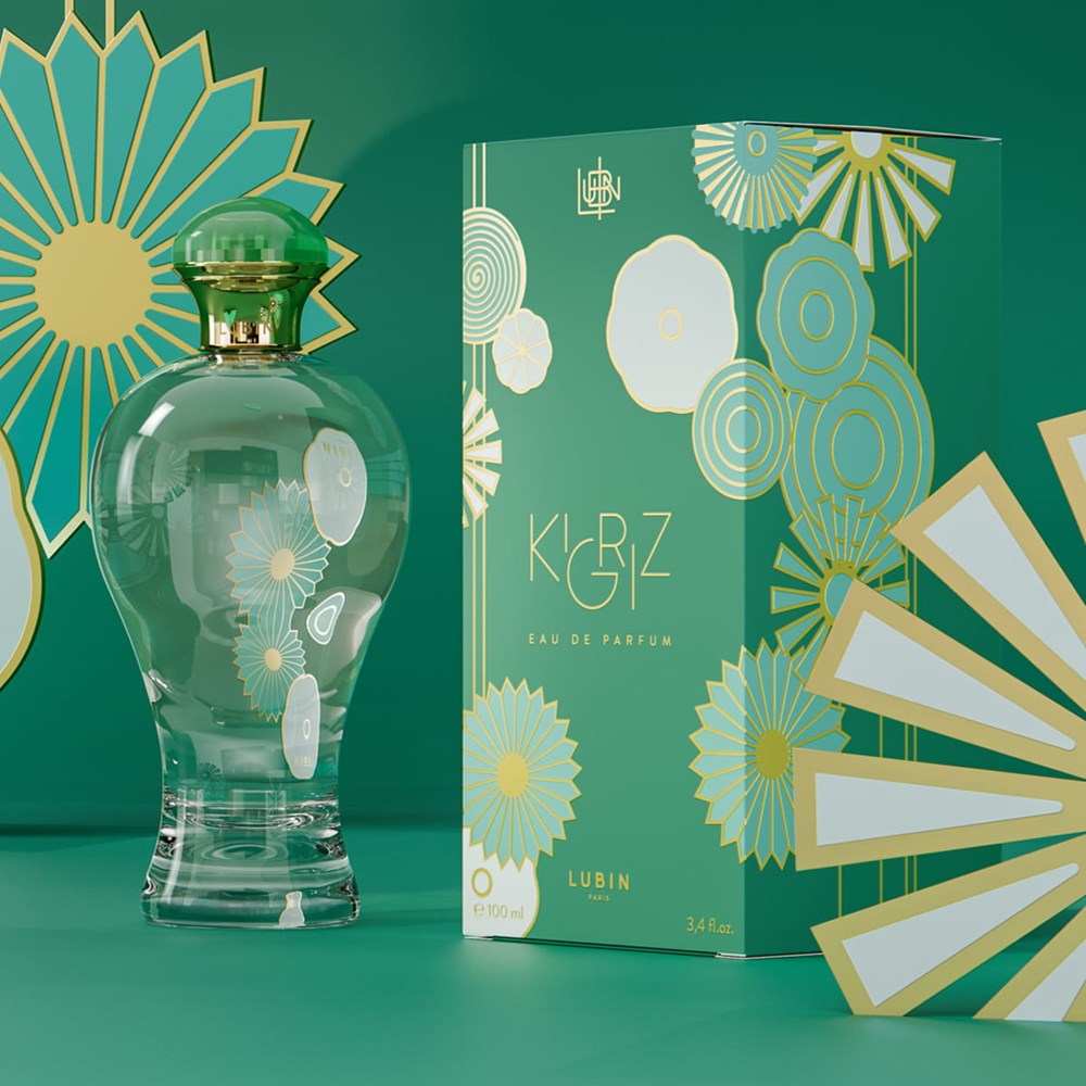 Lubin Kigriz Eau de Parfum (100 ml) - product shown on green background with packaging.
