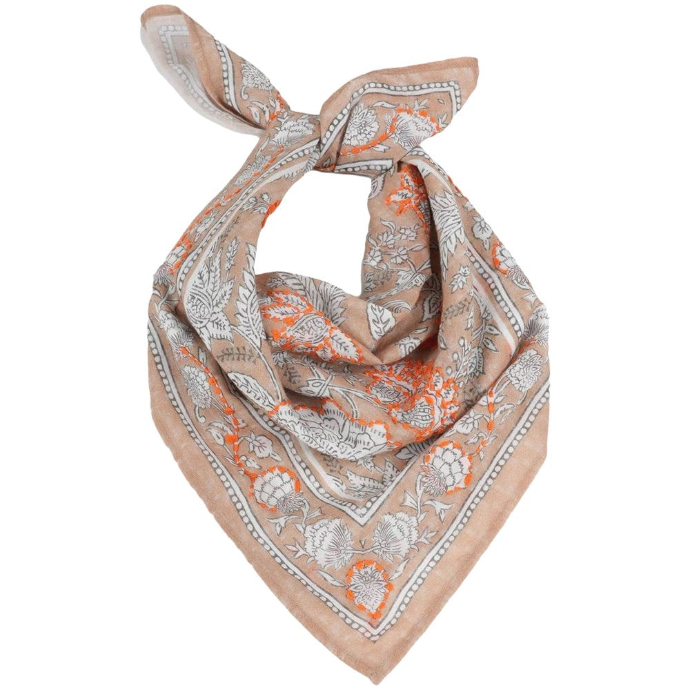 Vismaya Blooming Peonies Bandana - Tan (1 pc)