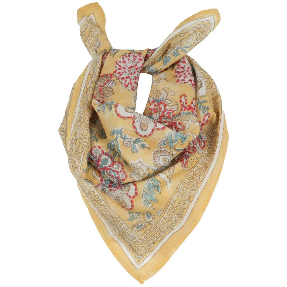 Vismaya Blossom Reverie Bandana - Mustard (1 pc)