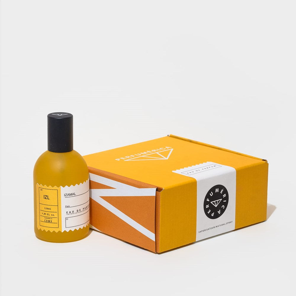 Perfumerica Izamal Eau de Parfum (120 ml) - product shown next to packaging.