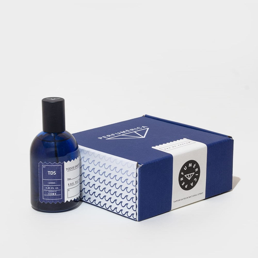 Perfumerica Todos Santos Eau de Parfum (120 ml) - product shown next to packaging.