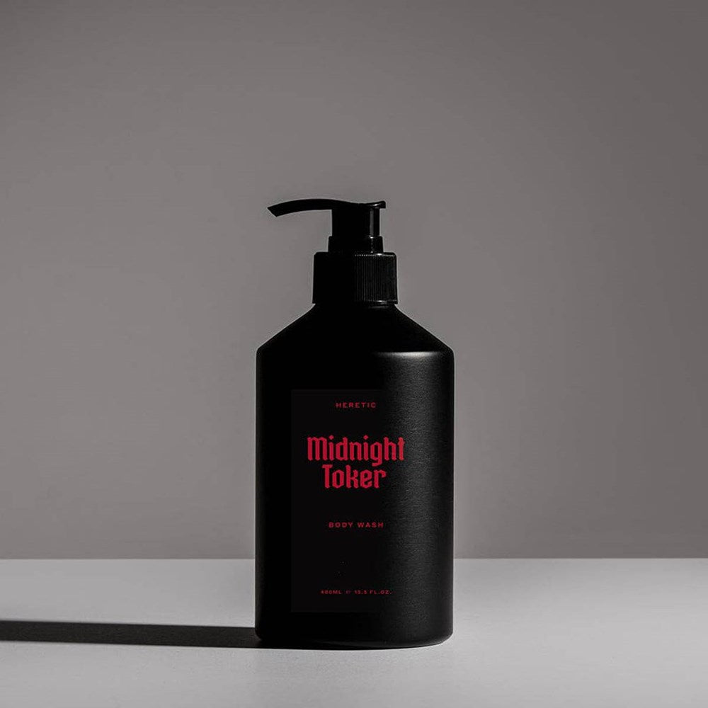 Heretic Parfum Midnight Toker Body Wash (400 ml) - product shown on grey background.
