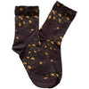 Lana Vintage Floral Socks - Dark Brown