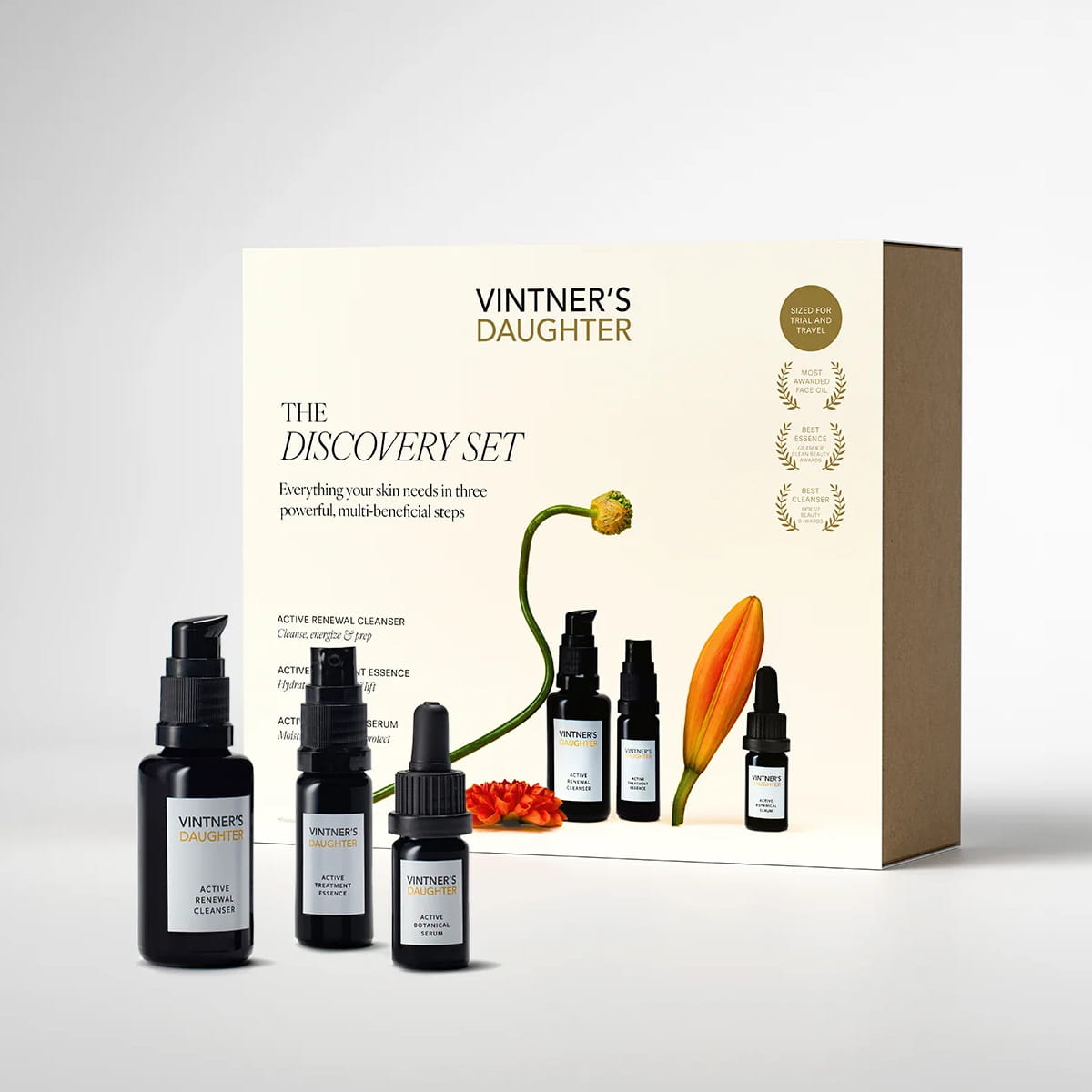 Vintner's Daughter The Discovery Set (3 pcs) shown with box