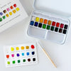 Emily Lex Studio Metal Tin Watercolor Paint Set (1 set) - product shown with swatches on white background.