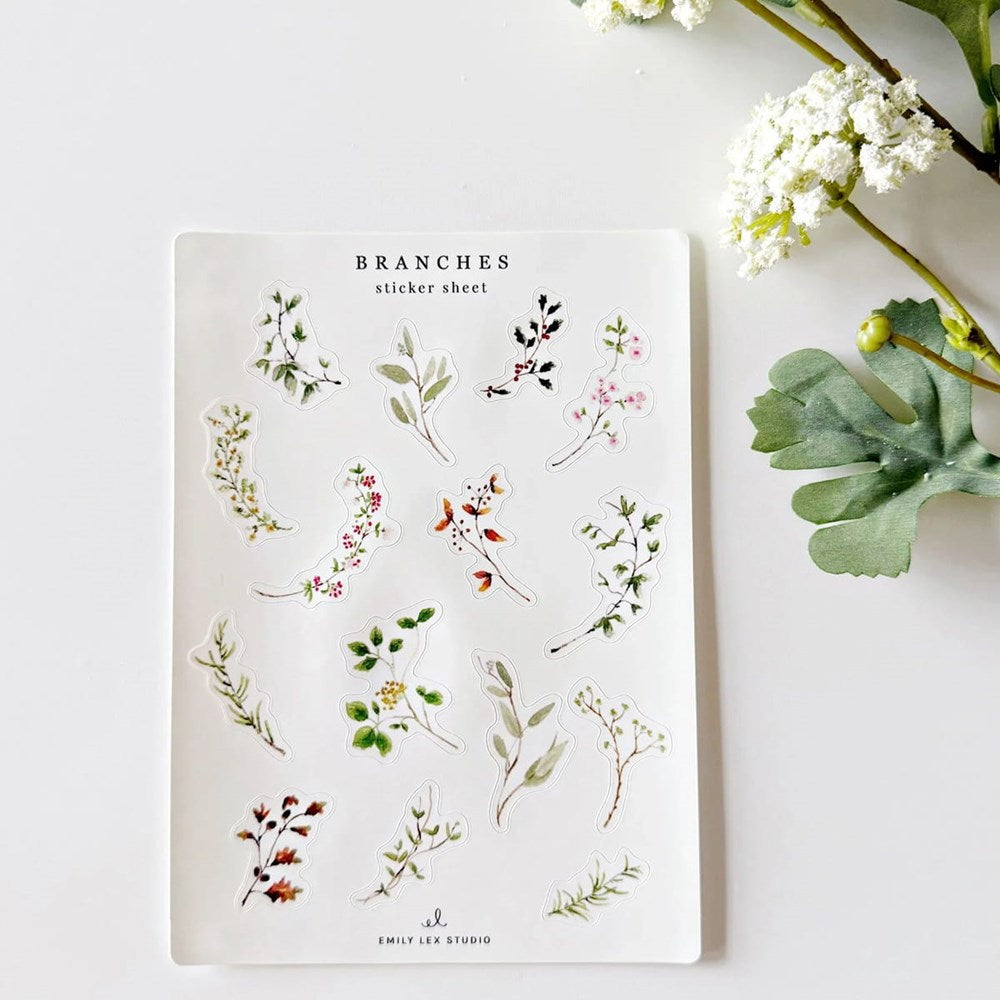 Emily Lex Studio Birds Sticker Sheets (2 sheets) - product shown on white background.
