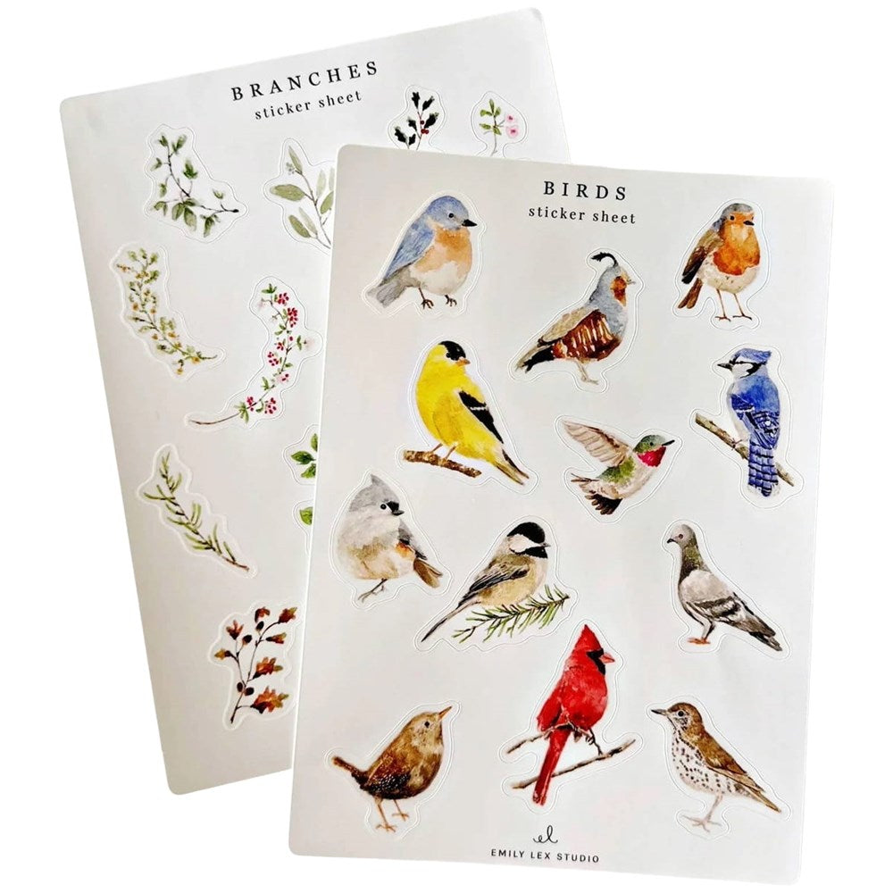 Emily Lex Studio Birds Sticker Sheets (2 sheets)