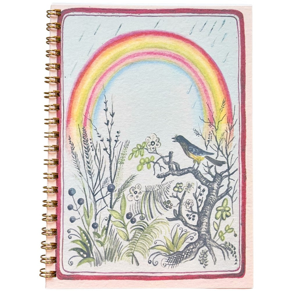 Parcel Folksy Forest Scene Notebook - Rainbow (1 pc)