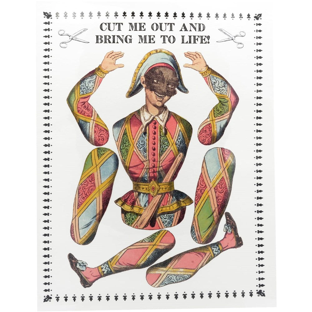 Parcel Paper Puppet Cut Out Art Cards - Harlequin (1 pc)