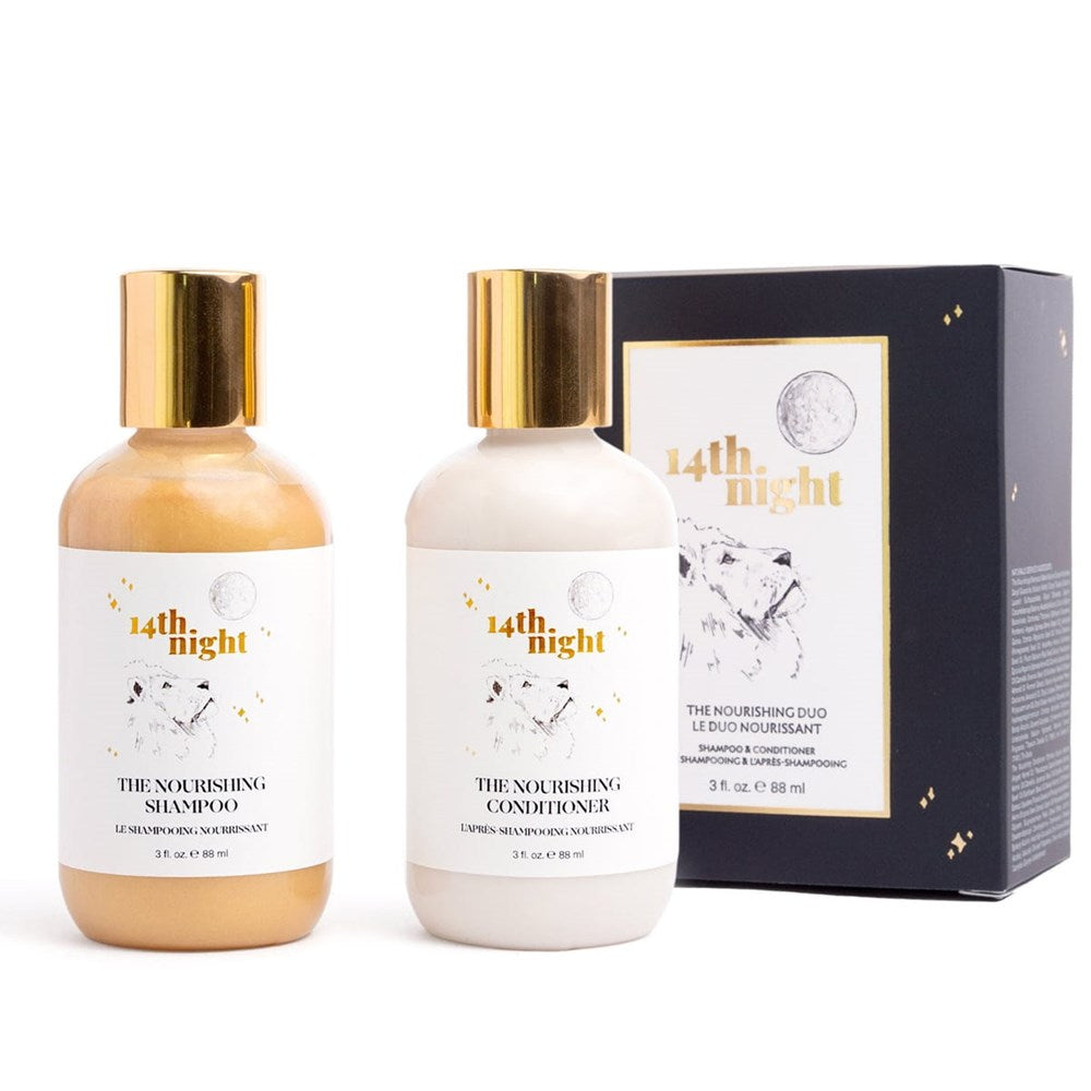 14th Night The Mini Nourishing Duo (2 x 88 ml) - product shown next to packaging.