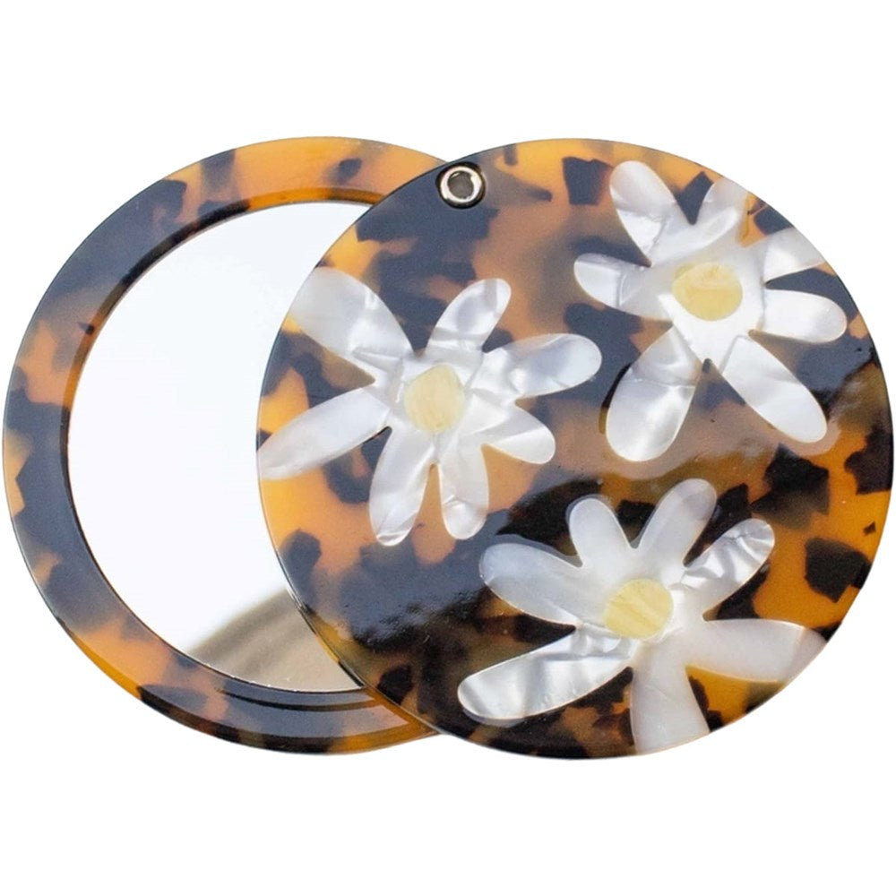 Tiepology Eco Acetate Daisy Compact Mirror - Amber Mix (1 pc)