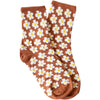 Full of Daisy Casual Socks – Rust