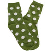Tiepology Polka Dots Puff Casual Socks - Olive (1 pair)