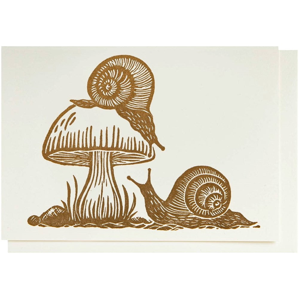 Archivist Snails and Mushrooms Notelet Card (1 pc)