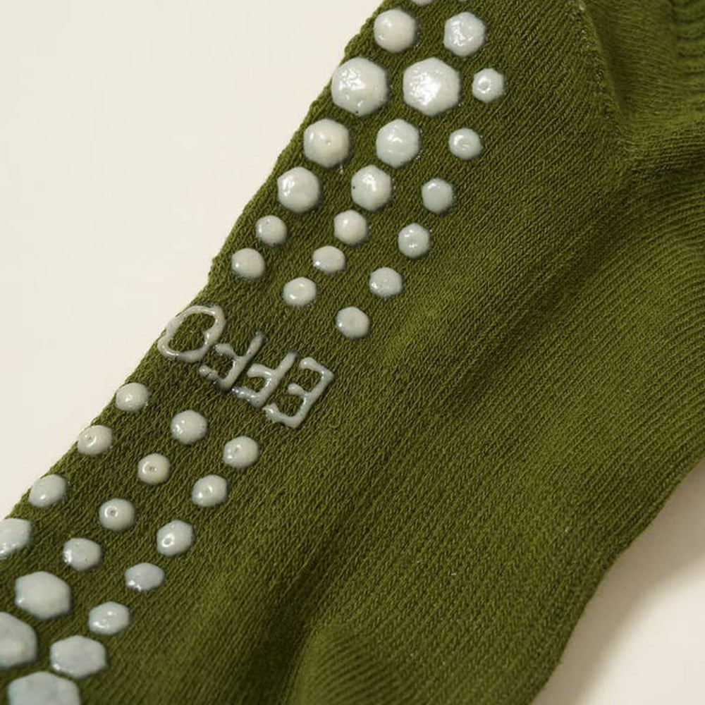Close up of back of Effortless Club Mushroom Ruffle Grip Socks (1 pair)