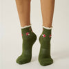Model wearing Effortless Club Mushroom Ruffle Grip Socks (1 pair)