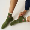 Model wearing Effortless Club Mushroom Ruffle Grip Socks (1 pair)