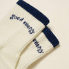 Close up of top of Effortless Club Good Energy Grip Socks (1 pair)