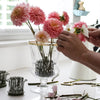 Floral Genius Oval Hairpin Flower Holder Flower Frog 3.75” (1 pc) - product shown in vase.
