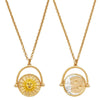 Fable England Night And Day Spinner Necklace (1 pc) shown front and back side of necklace