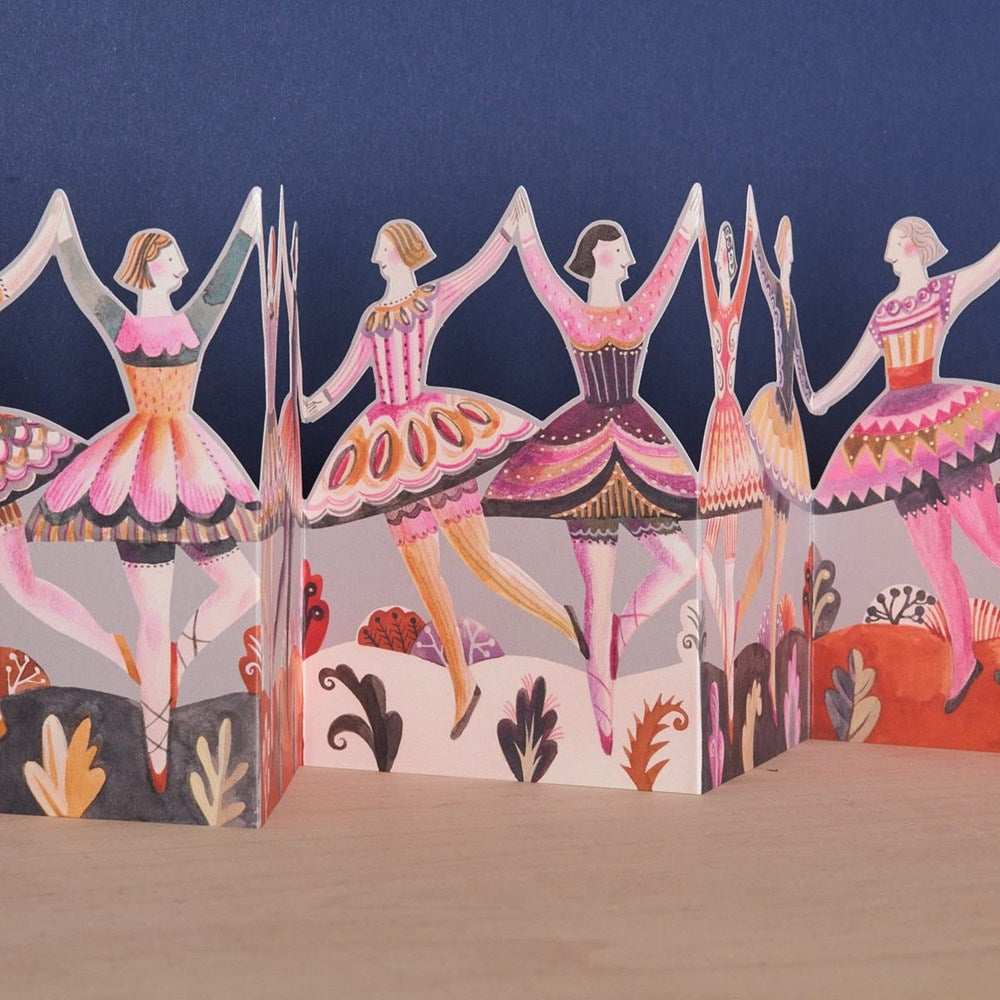 Close up of Art Angels Multi-Fold Dancers Die Cut Card (1 pc)