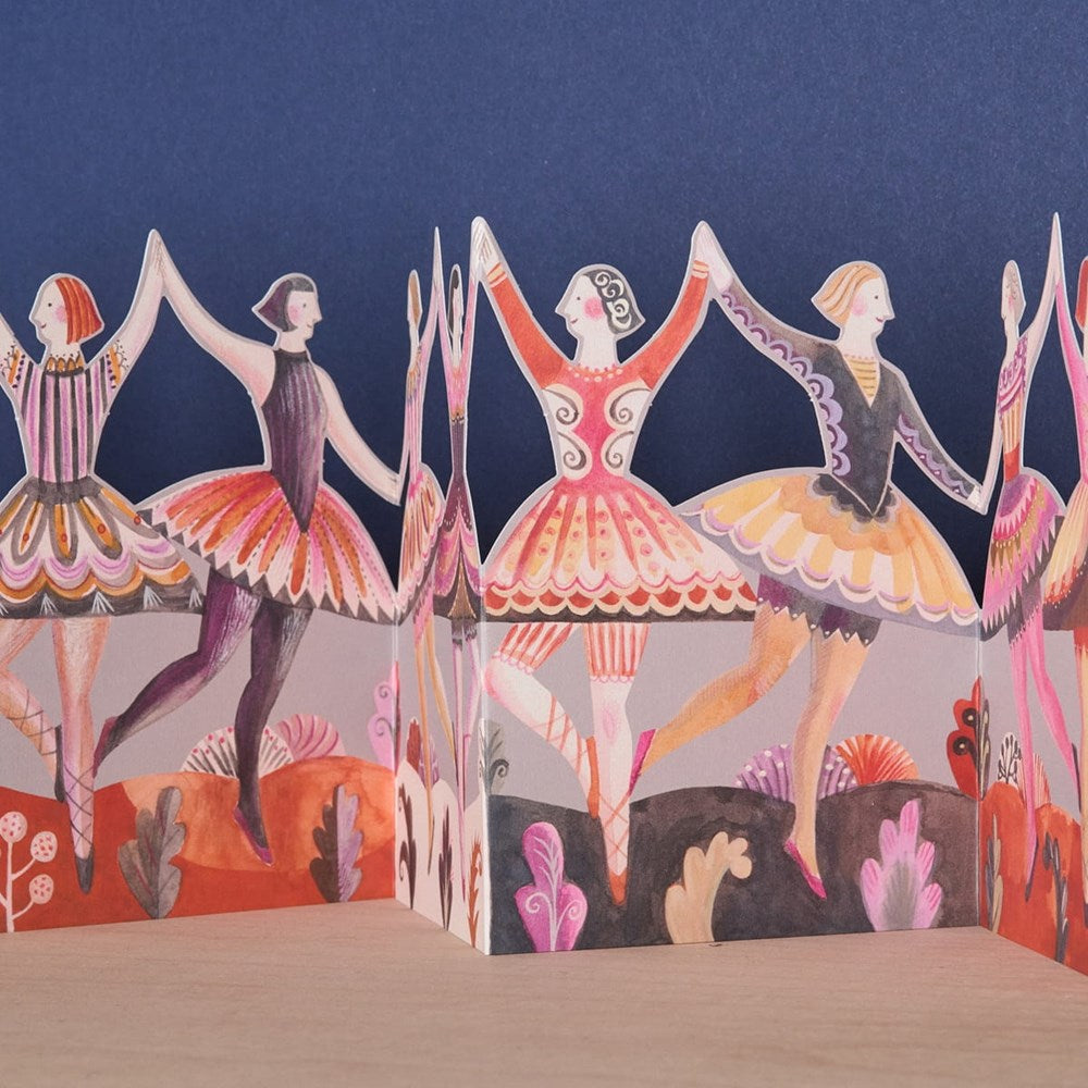 Close up of Art Angels Multi-Fold Dancers Die Cut Card (1 pc)
