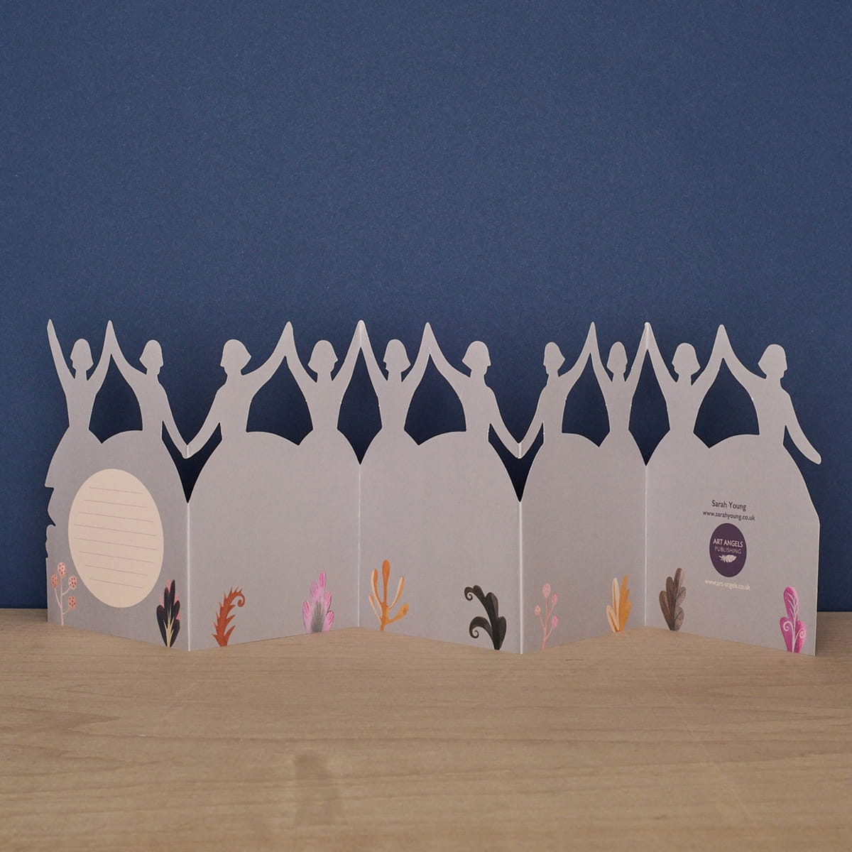 Back side of Art Angels Multi-Fold Dancers Die Cut Card (1 pc)