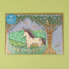 Art Angels Twilight Unicorn Die Cut Card (1 pc) shown flat with envelope