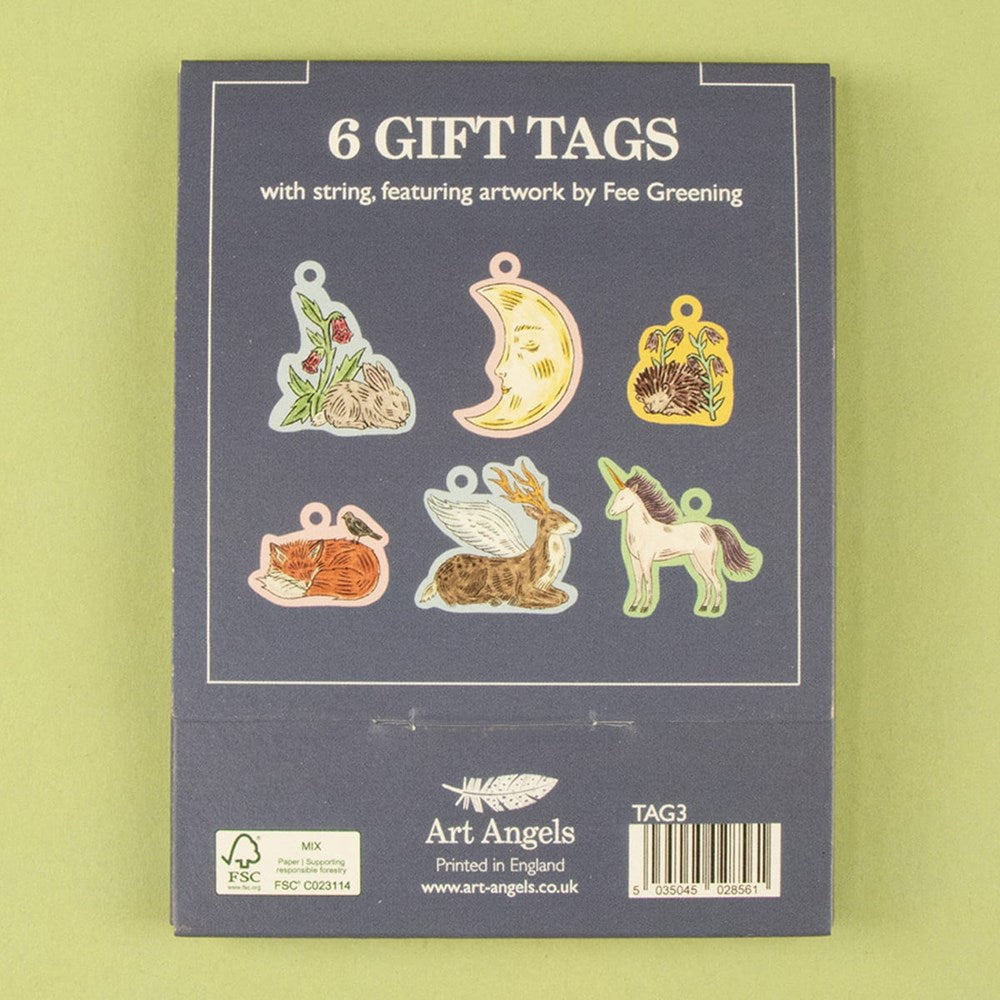 Art Angels Sleeping Woodland Gift Tags (6 pcs) back of box