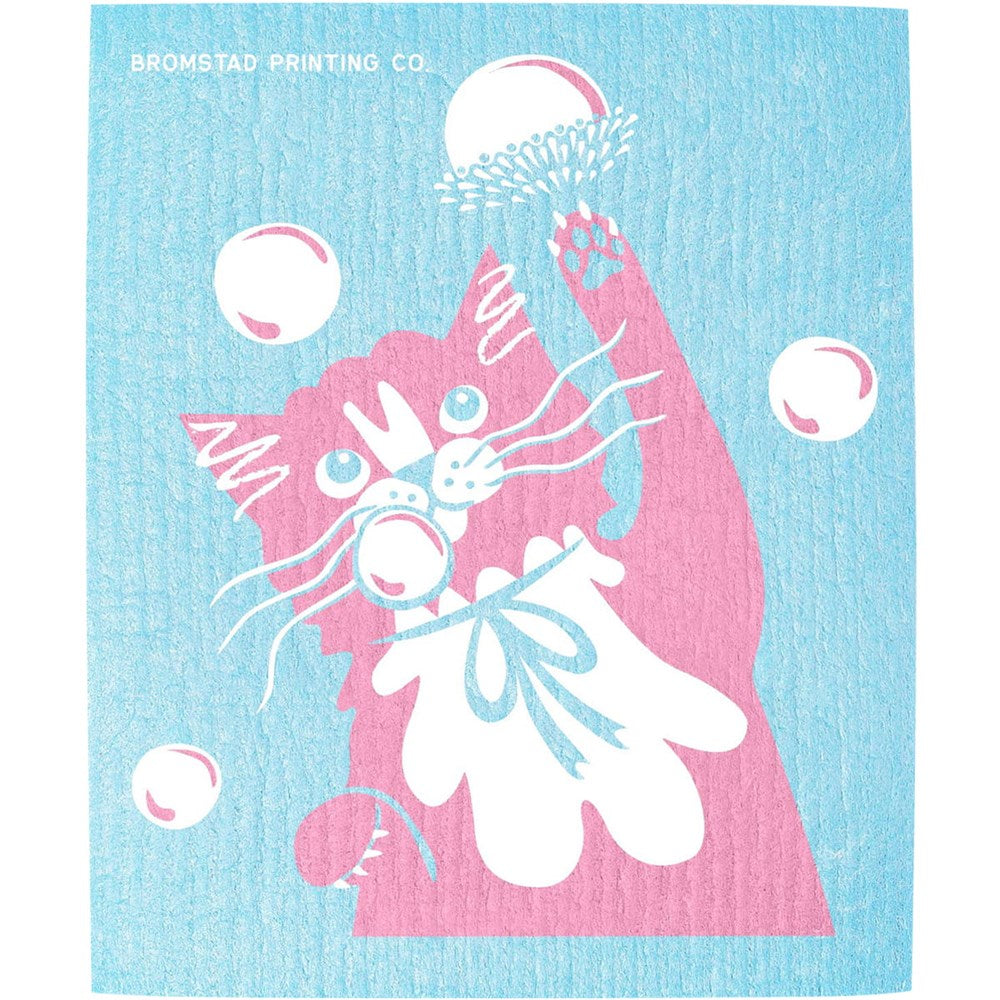 Bromstad Printing Co. Bubble Cat Swedish Dishcloth (1 pc)
