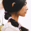 Slip Pure Silk Skinny Scrunchies - Wildflower (4 pcs) - product shown in model's hair.