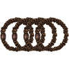 Slip Pure Silk Skinny Scrunchies - Dark Brown (4 pcs)