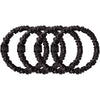 Slip Pure Silk Skinny Scrunchies - Black (4 pcs)