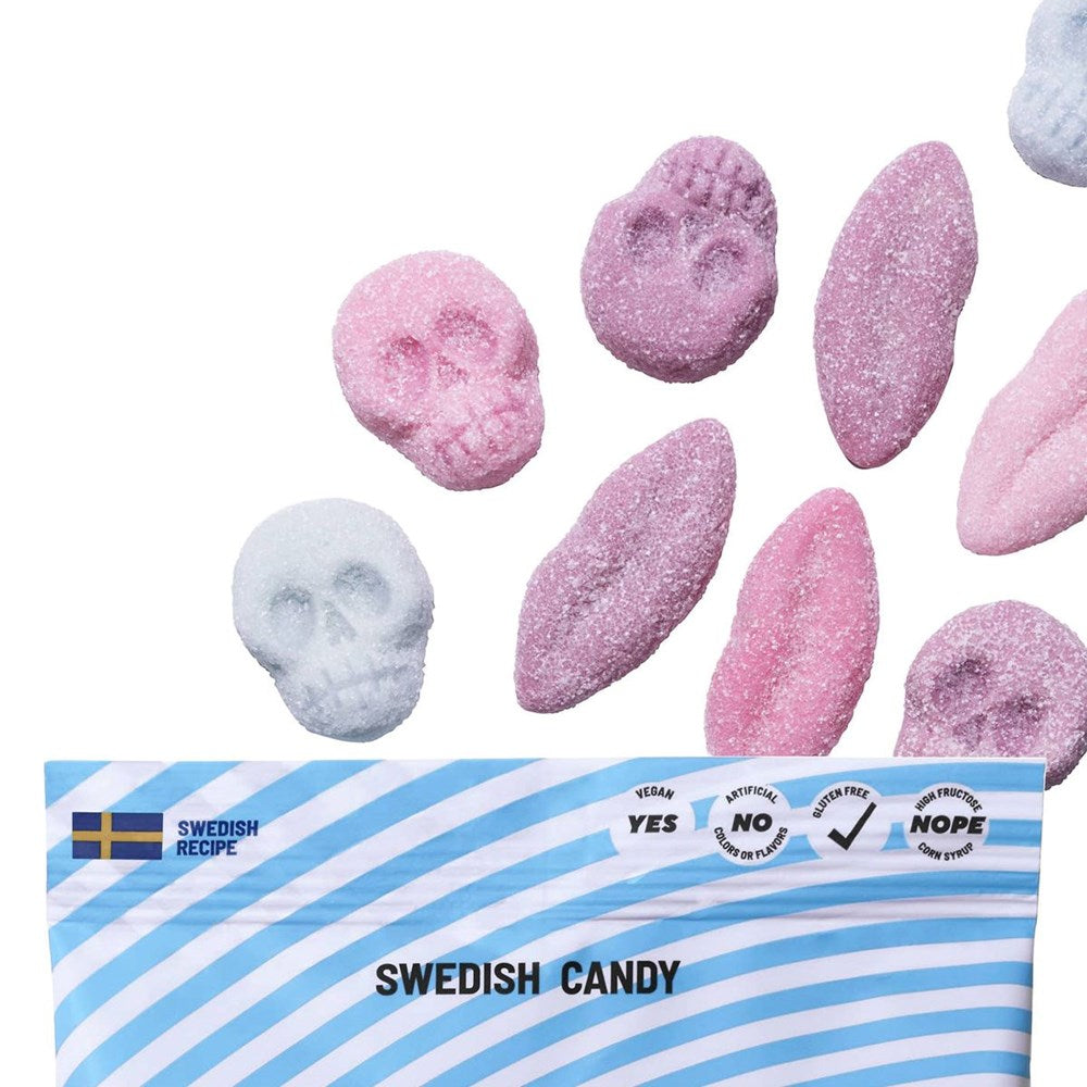 Sockerbit Foamy Lips &amp; Skulls Swedish Candy Mix