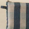 Live Linen Linen Small Pouch – Blue Clara (1 pc) - product shown up close.