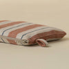 Live Linen Linen Small Pouch – Terracotta Segue (1 pc) - product shown up close.