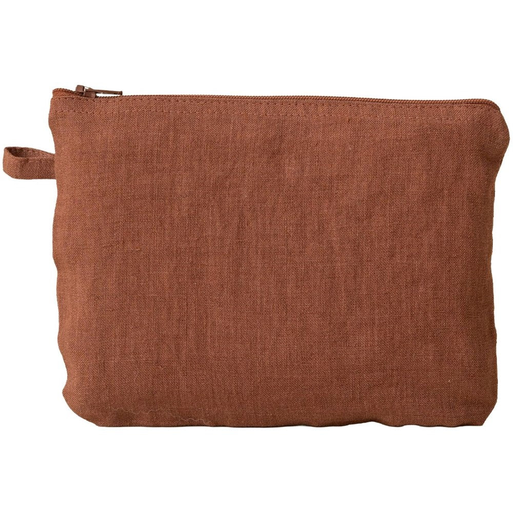Live Linen Linen Small Pouch – Cinnamon Brown (1 pc)