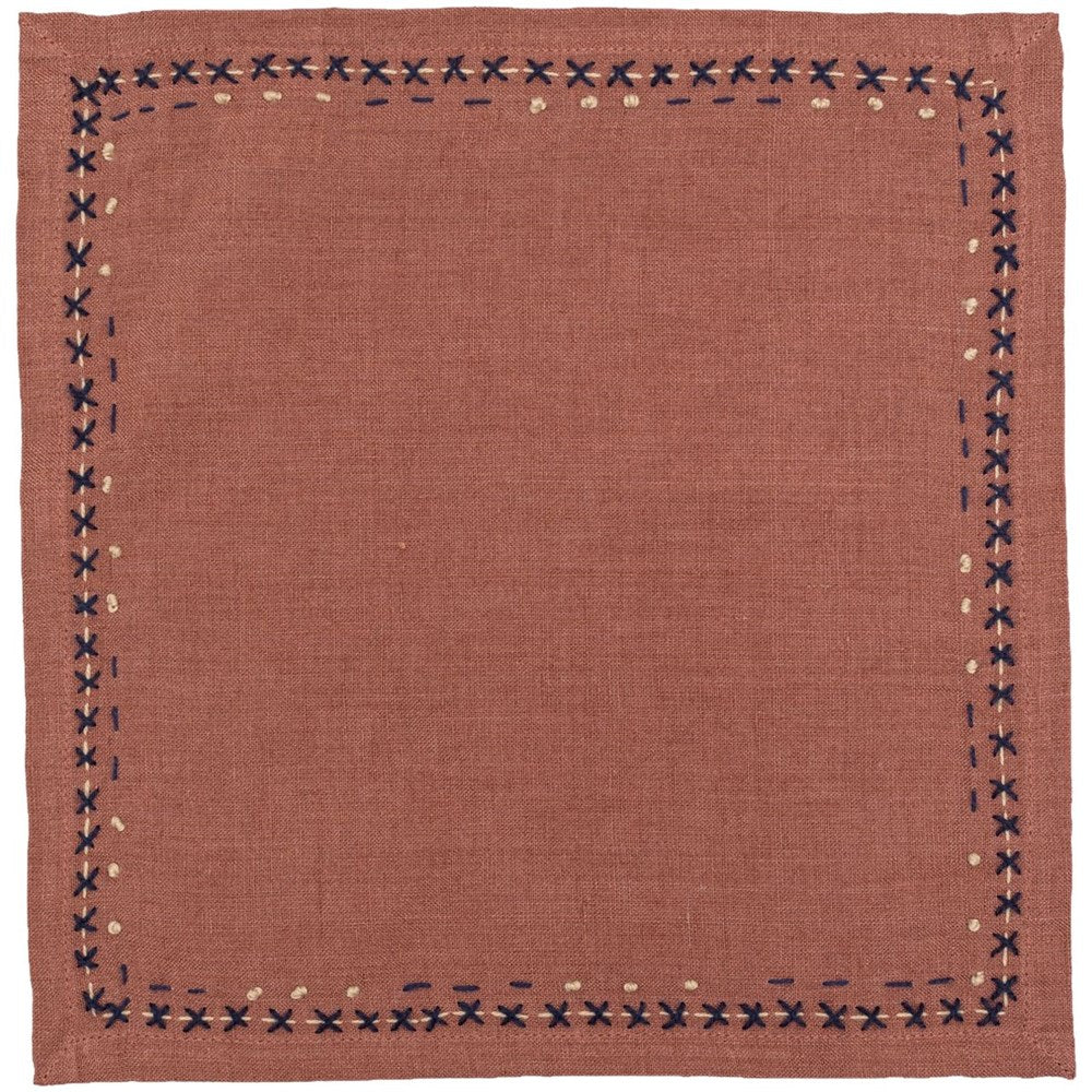 Live Linen Linen Boho Napkin Set - Mauve Dust (2 pcs)