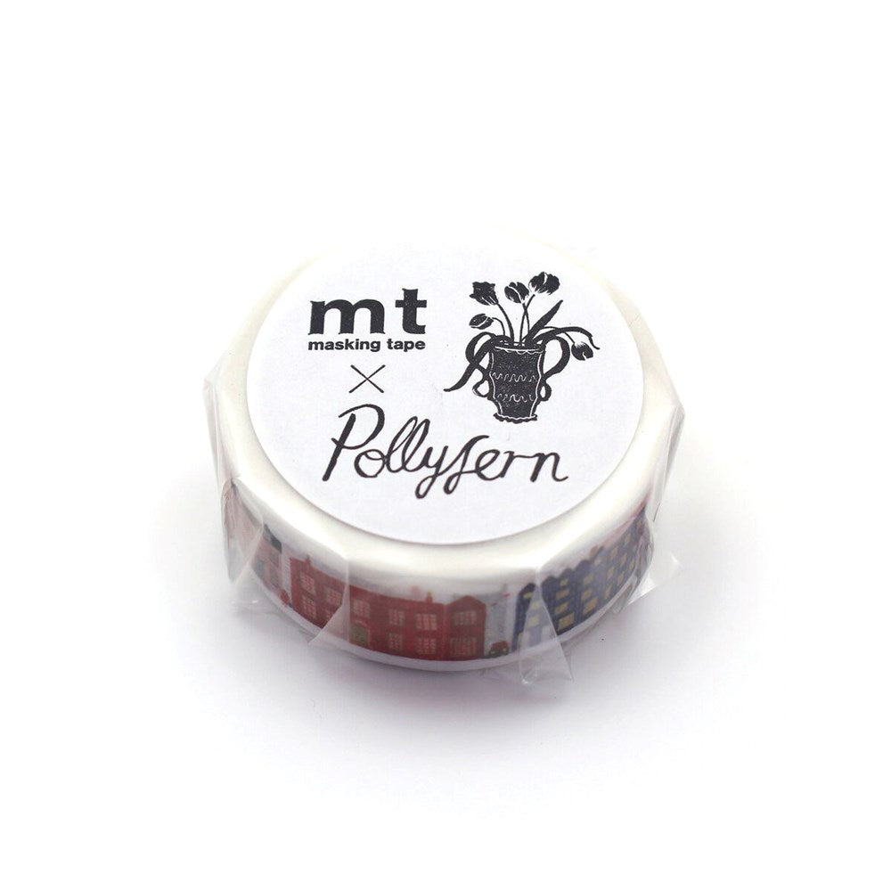 MT Masking Tape Polly Fern Street (5/8” x 16.4 ft) - product shown in packaging.