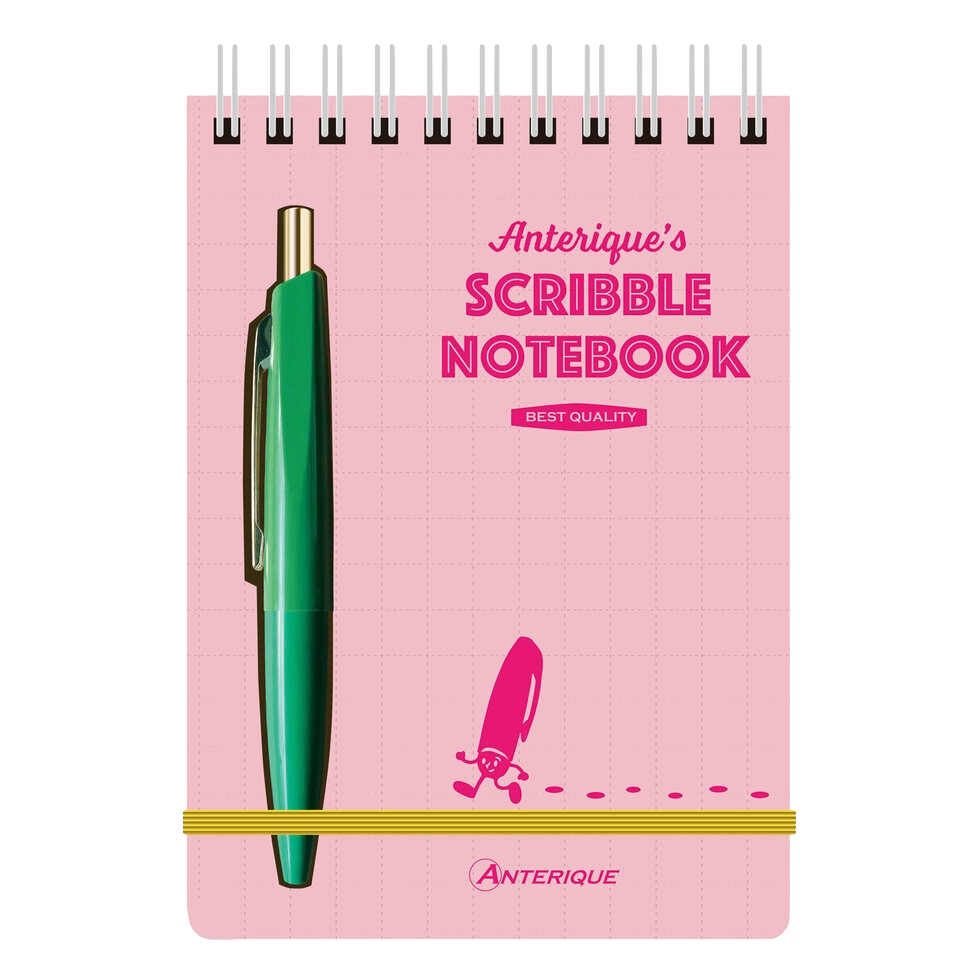 Anterique Stationers Mini Pen Scribble Note Set - Pink (2 pcs)