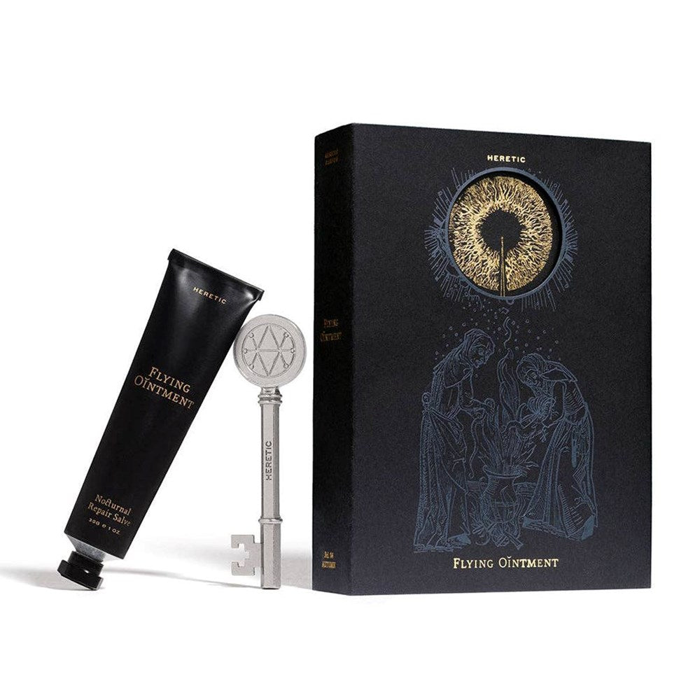 Heretic Parfum Flying Ointment (30 g) - product shown next to packaging.