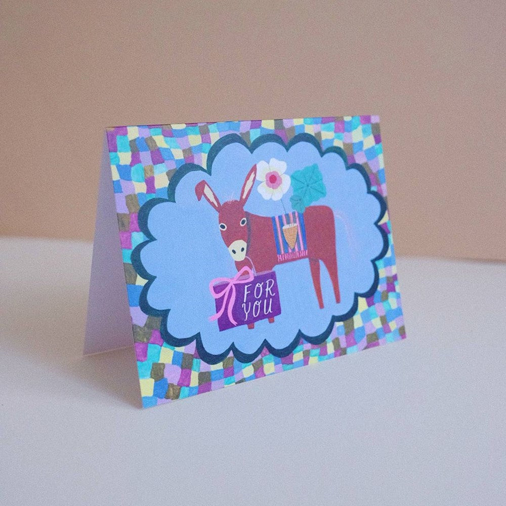 Small Adventure For You Donkey Card (1 pc) - product shown on counter.