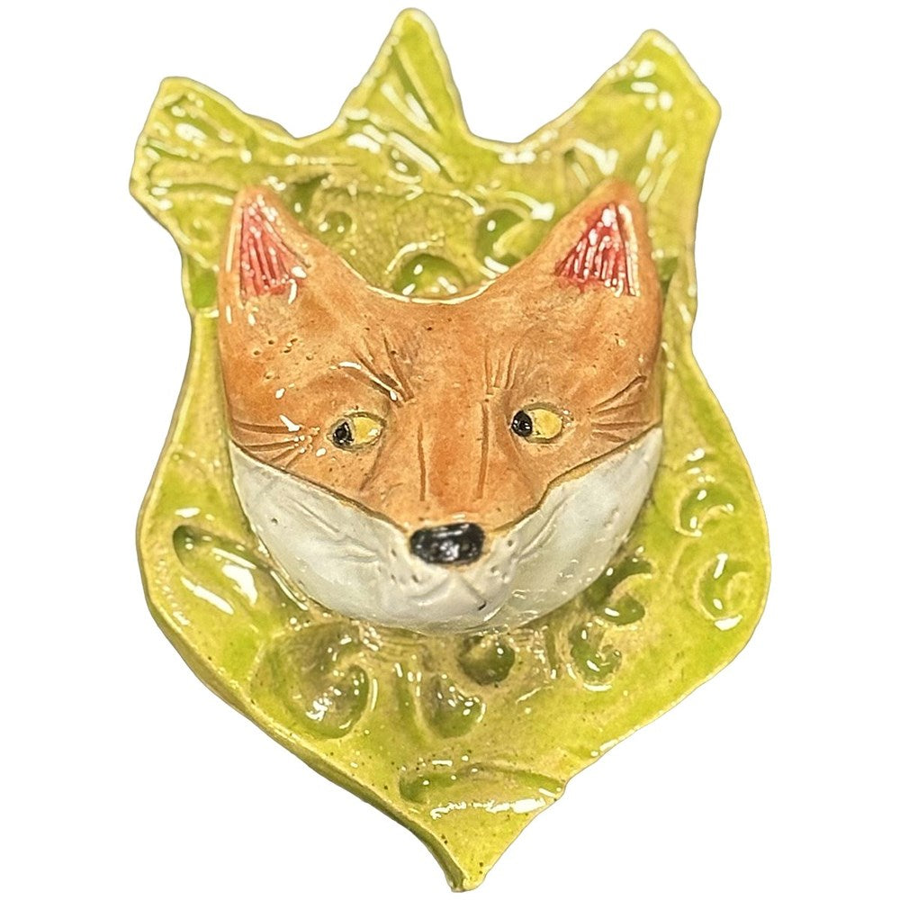 Kelly Aaron Creative Fox On A Plaque - Yellow (1 pc)